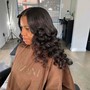 Clip ins with braid down