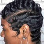 Color + finger wave  pin curls + trim