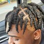 Mens Braids to the back