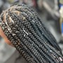 6 stitch braids Natural (no hair added)