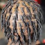 Two Strand Twist on Locs  shoulder length