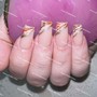 Acrylic overlay for big toe nail