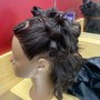 Locs Updo, curls