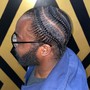 Straight back Cornrows (Up to 20 braids)