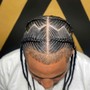 Half/Half Cornrows and Boxbraids