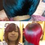 Relaxer w/Demi Haircolor