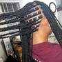 Medium Feed in Braids to the back with designs