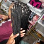 Medium Feed in Braids to the back with designs