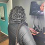 Silk press on natural tresses