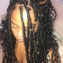 Faux loc (goddess) style