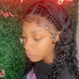 Frontal Sew In half up half down or braids