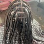 Frontal Sew In half up half down or braids