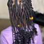 One layer Scalp Braids over Knotless Braids