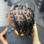 Cornrows with natural hair