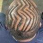 Men's braids for just the crown or man buns