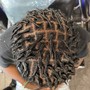 Retwist, Style Med locs med length right past shoulders