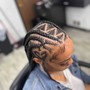 Fulani Braids w/ Medium Knotless Braids in back