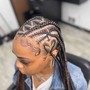 Fulani Braids w/ Medium Knotless Braids in back