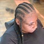 Half Knotless Braids/ Half Sew-in