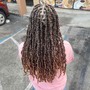 Goddess Braids with curls