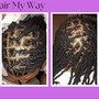 Fulani/Tribal FLIP OVER or half cornrows/singles in the back