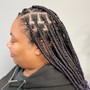 braided style with natural hair