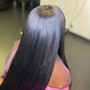 take down hair with weave added