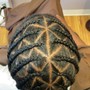 Fulani/Tribal FLIP OVER or half cornrows/singles in the back