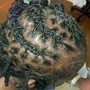 Fulani/Tribal FLIP OVER or half cornrows/singles in the back