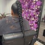 Braided sleek ponytail