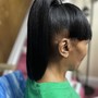 Sleek ponytail