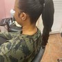 Silk Press/ Ponytail