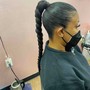 Silk Press/ Ponytail