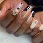 Designs on long per nail