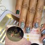 Designs on long per nail