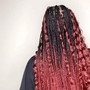 Medium classic box braids