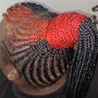 Top of the head single braids for men