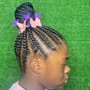 Kid’s Ponytail braids without/weave(large)11 and under