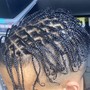 Top of the head single braids for men