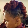 Braids with Twists Updo/Mohawk