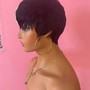 Partial Sew In with Pixie Cut (no leave out)