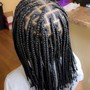 Short small knotless with beads Braids