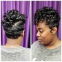 Relaxer Touch Up/Cond/wrap and pixie style