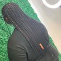 2 stitch braids/ sew back