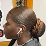 Feed-in ponytail