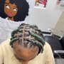 Kid Scalp Braids (W/ Hair added) Medium