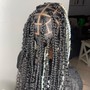 Half head criss cross and half Crochet hair