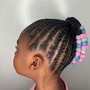 Kid's retouch on braids