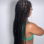 Small Medium Knotless Braids Thigh Length