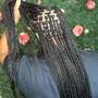 Goddess Knotless Braids| Small| Shoulder length (Curly Ends)